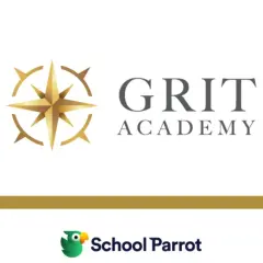 Grit Academy: en gyllene kompass som symboliserar riktning och framgång. School Parrot.