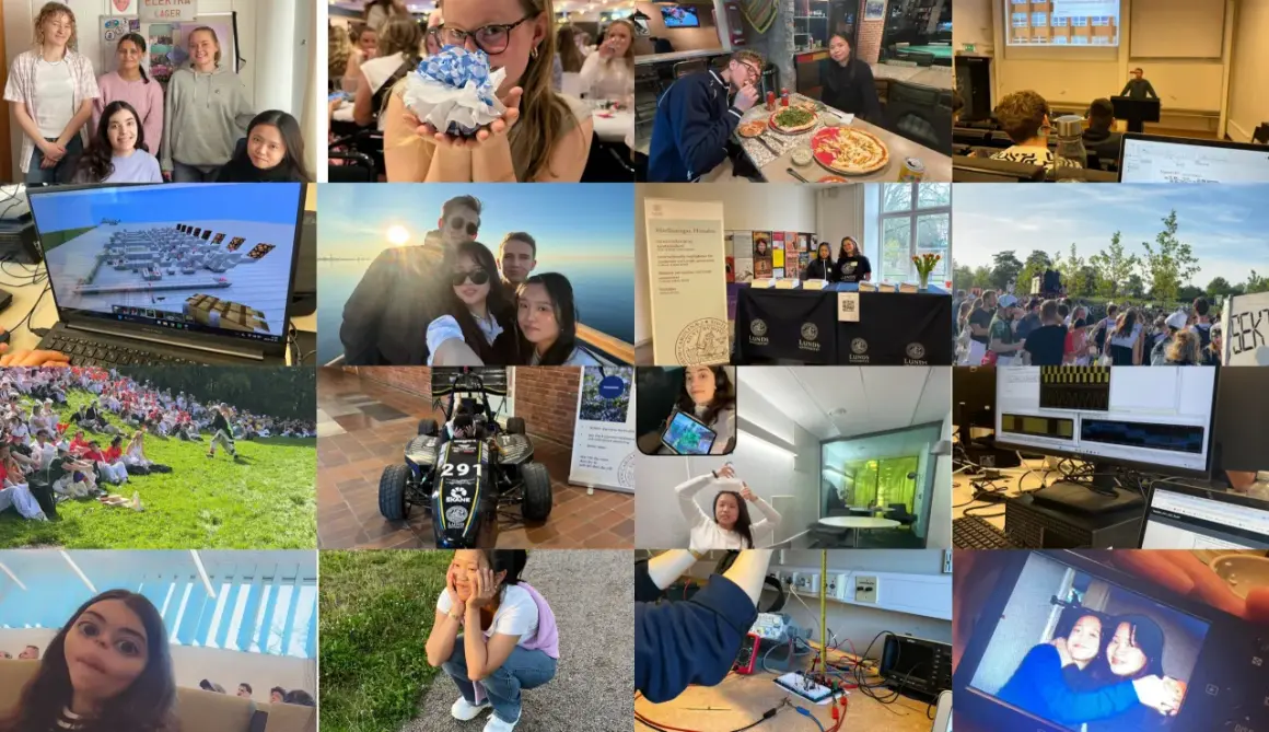 Collage med studentliv vid Lunds universitet, inklusive en utvidgad juridisk introduktionskurs, föreläsningar, sociala aktiviteter och tekniska projekt.
